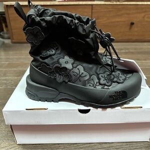 Cecilie Bahnsen Black Floral Winter Boots